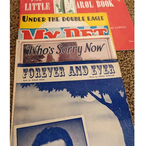Vintage Sheet Music 1920s-1940s Lot Of 5 Forever And Ever, My Pet, Little Carol - Picture 1 of 11